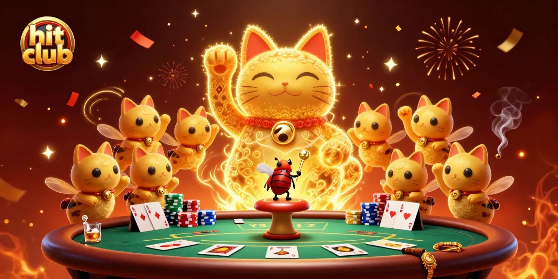 Experience the hit club with golden fireflies and casino symbols in a lively digital scene.