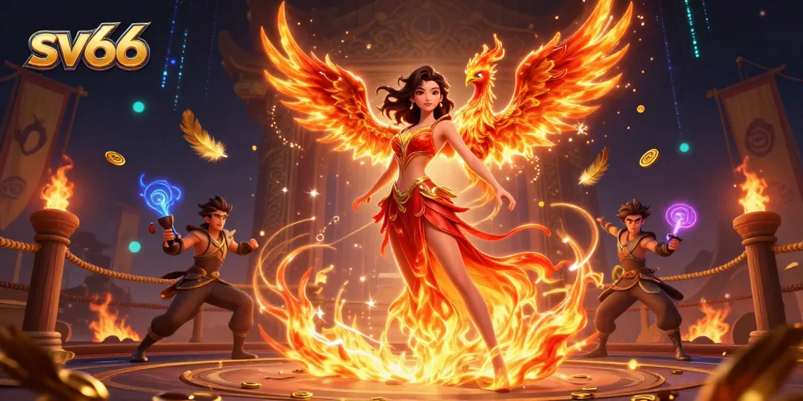 Spin and win with sv66 at a vibrant Asian-themed casino illustration, showcasing thrilling gaming elements.