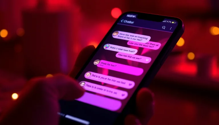 AI chat NSFW interaction with vibrant character responses and engaging emojis.