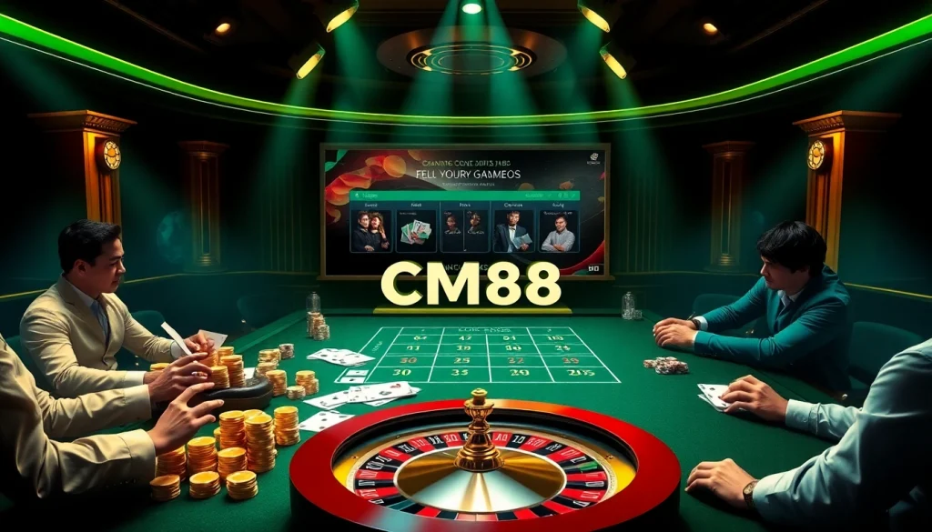 An exciting gaming experience at CM88 where players engage in thrilling bets.