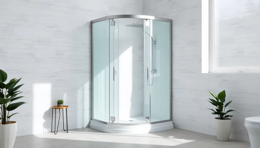 Genießen Sie die elegante sonni Duschkabine 100x100 in einem modernen Badezimmer mit hellem Design.