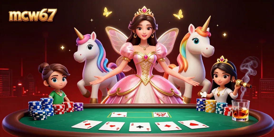 Experience the thrill at mcw67 with an enchanting casino scene featuring high-stakes poker elements and a magical atmosphere.