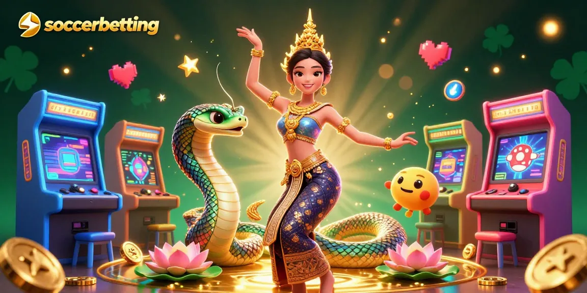 Engage in soccerbetting with vibrant 3D illustration showcasing Thai tradition and gaming elements.